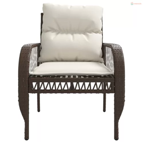 4 részes barna polyrattan kerti ülőgarnitúra párnákkal