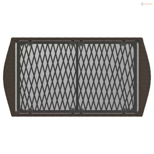 4 részes barna polyrattan kerti ülőgarnitúra párnákkal