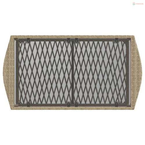 4 részes bézs polyrattan kerti ülőgarnitúra párnákkal