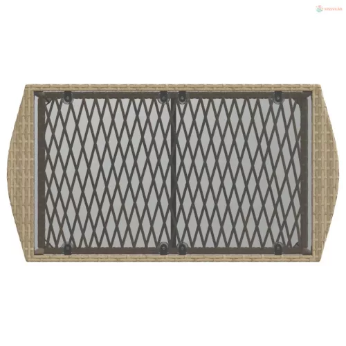 4 részes bézs polyrattan kerti ülőgarnitúra párnákkal