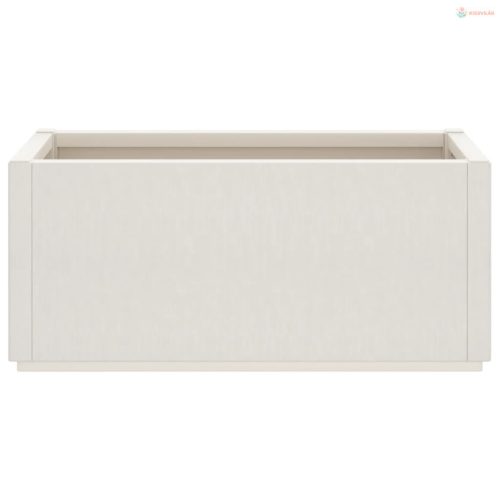 Fehér polipropilén kerti ültetőláda 80 x 36 x 35 cm