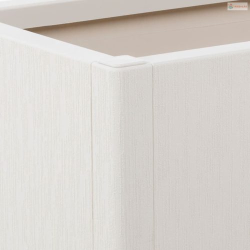 Fehér polipropilén kerti ültetőláda 80 x 36 x 35 cm