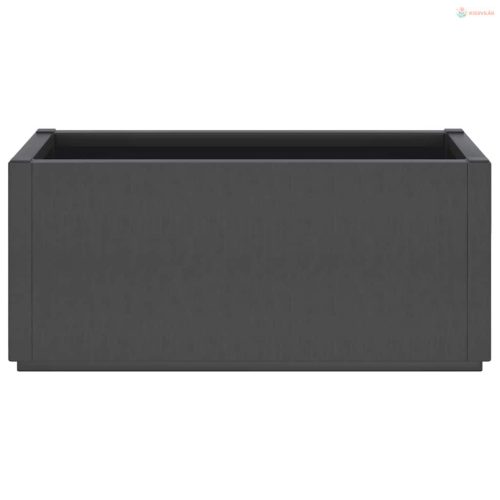 Sötétszürke polipropilén kerti ültetőláda 80 x 36 x 35 cm