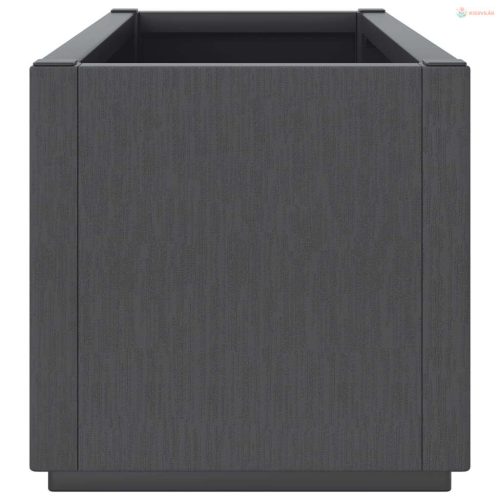 Sötétszürke polipropilén kerti ültetőláda 80 x 36 x 35 cm