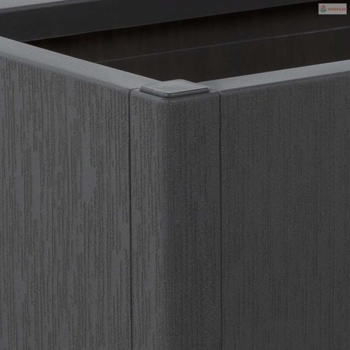 Sötétszürke polipropilén kerti ültetőláda 80 x 36 x 35 cm