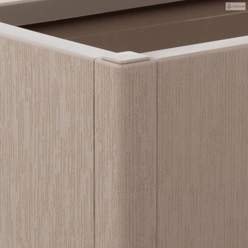 Világosbarna polipropilén kerti ültetőláda 80 x 36 x 35 cm