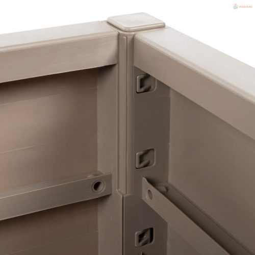 Világosbarna polipropilén kerti ültetőláda 80 x 36 x 35 cm