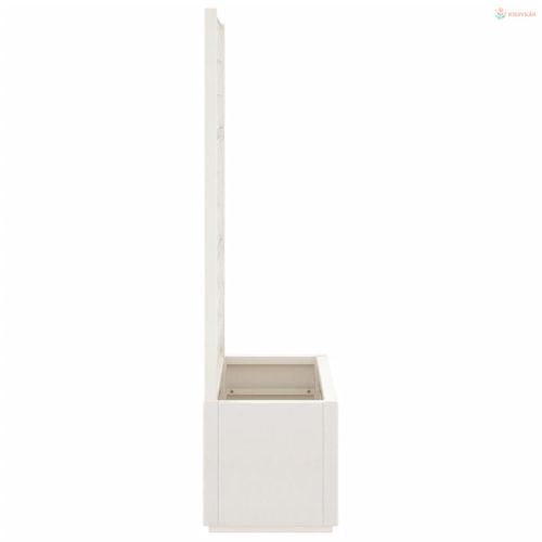 Fehér polipropilén rácsos kerti ültetőláda 80 x 36 x 140 cm