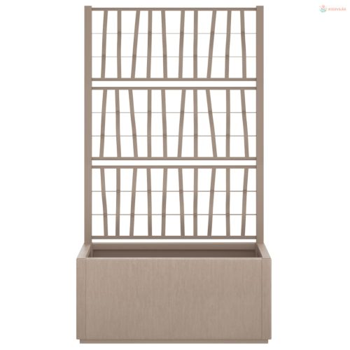 Barna polipropilén rácsos kerti ültetőláda 80 x 36 x 140 cm