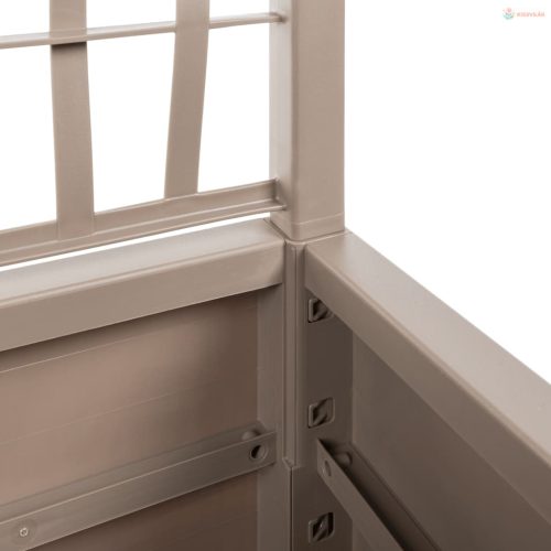 Barna polipropilén rácsos kerti ültetőláda 80 x 36 x 140 cm