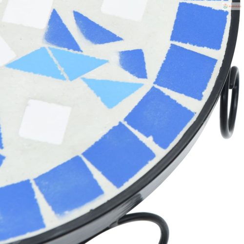 3 db kék és fehér kerámia növényállvány