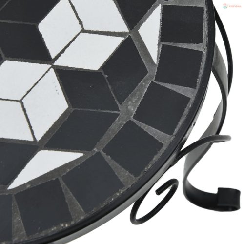 3 db fekete és fehér kerámia növényállvány