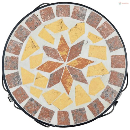 3 db terrakotta és fehér kerámia növényállvány