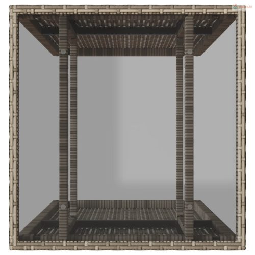 3 részes bézs polyrattan bisztrógarnitúra párnával