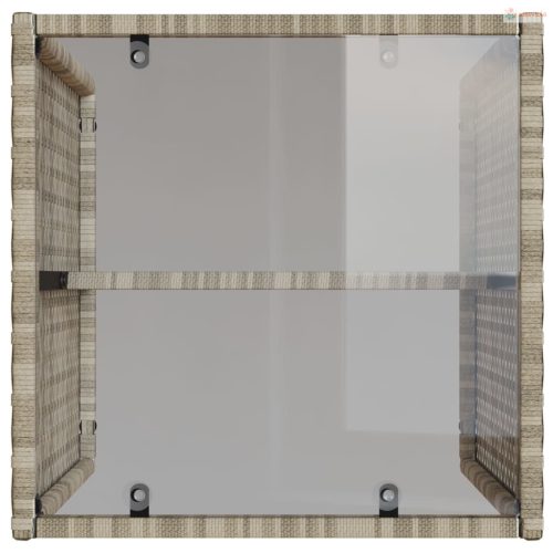 4 részes világosszürke polyrattan kerti ülőgarnitúra párnákkal