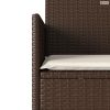 Barna polirattan 2 személyes kerti kanapé asztallal és párnával