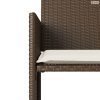 2 személyes barna polyrattan kerti kanapé asztallal/székkel