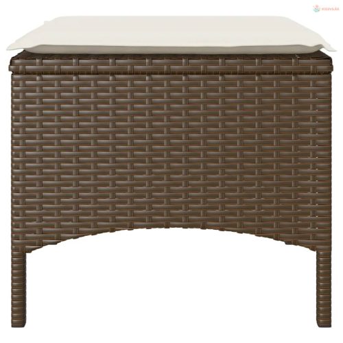 2 személyes barna polyrattan kerti kanapé asztallal/székkel