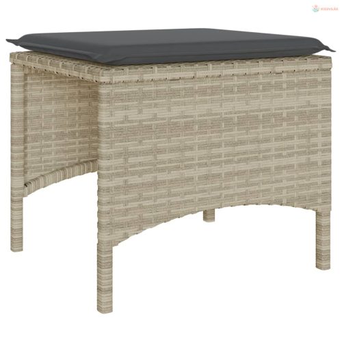 2 személyes szürke polyrattan kerti kanapé asztallal/székkel