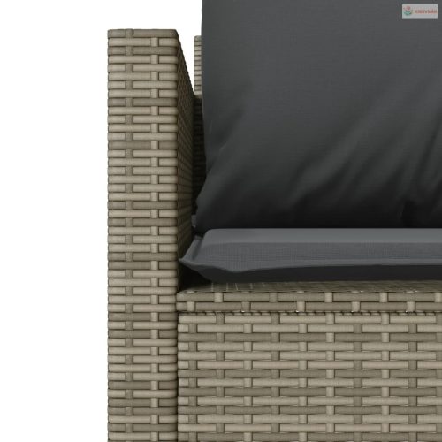 3 részes szürke polyrattan bisztrógarnitúra párnákkal
