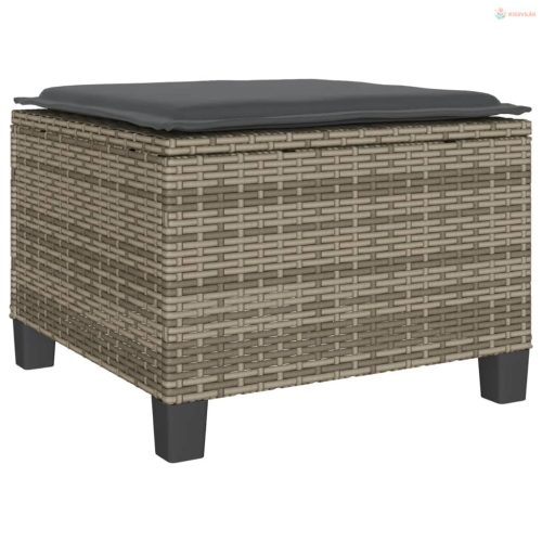 3 részes szürke polyrattan bisztrógarnitúra párnákkal