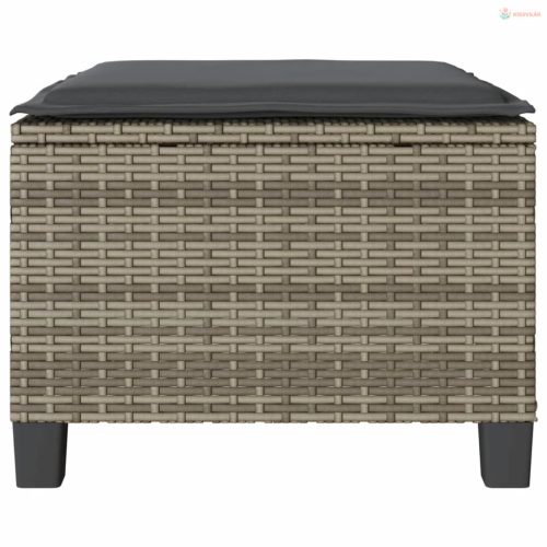 3 részes szürke polyrattan bisztrógarnitúra párnákkal