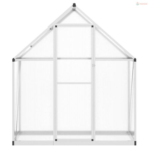 Ezüstszínű alumínium melegház alapvázzal 169 x 58 x 195 cm