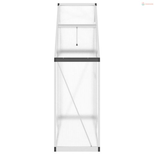 Ezüstszínű alumínium melegház alapvázzal 169 x 58 x 195 cm