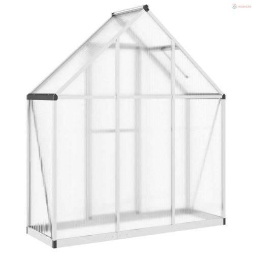 Ezüstszínű alumínium melegház alapvázzal 169 x 58 x 195 cm