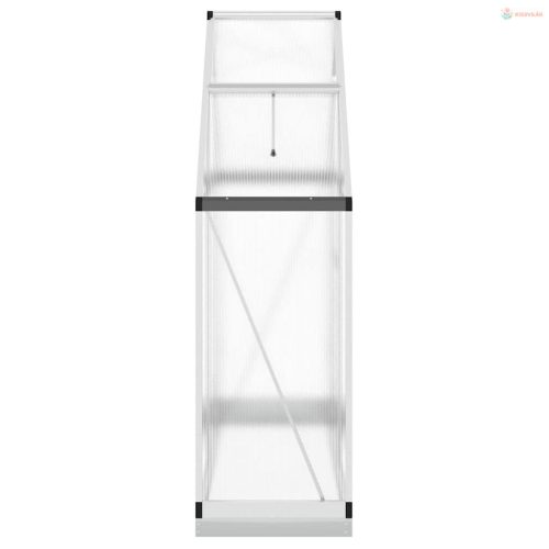 Ezüstszínű alumínium melegház alapvázzal 169 x 58 x 202 cm