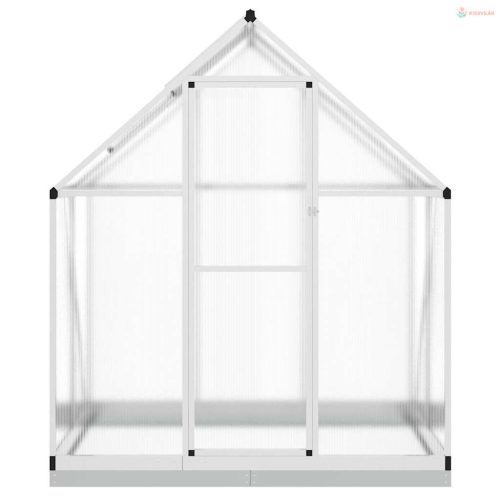 Ezüstszínű alumínium melegház alapvázzal 169 x 114 x 202 cm