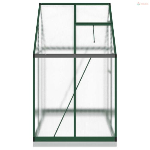Zöld alumínium melegház alapvázzal 169 x 114 x 202 cm