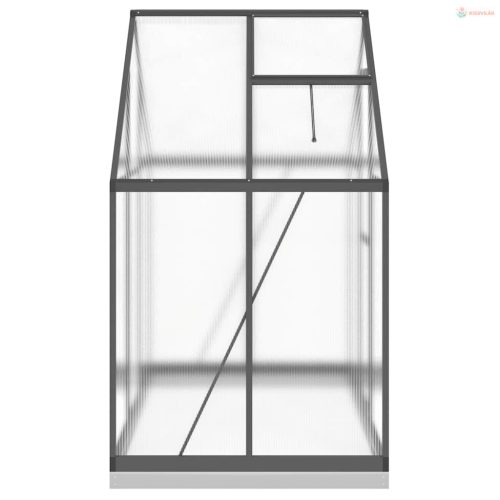 Antracitszürke alumínium melegház alapvázzal 169 x 114 x 202 cm