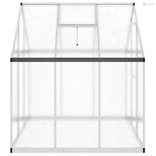 Ezüstszínű alumínium melegház alapvázzal 169 x 169 x 202 cm