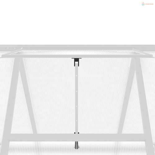 Ezüstszínű alumínium melegház alapvázzal 169 x 169 x 202 cm