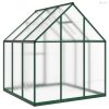 Zöld alumínium melegház alapvázzal 169 x 169 x 195 cm