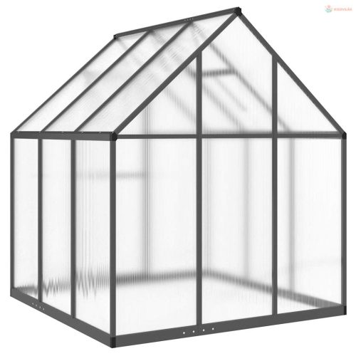Antracitszürke alumínium melegház alapvázzal 169 x 169 x 195 cm