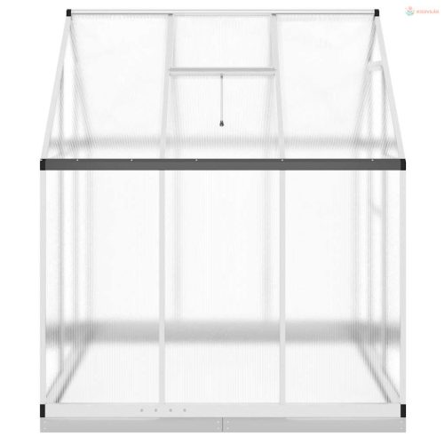 Ezüstszínű alumínium melegház alapvázzal 169 x 169 x 202 cm