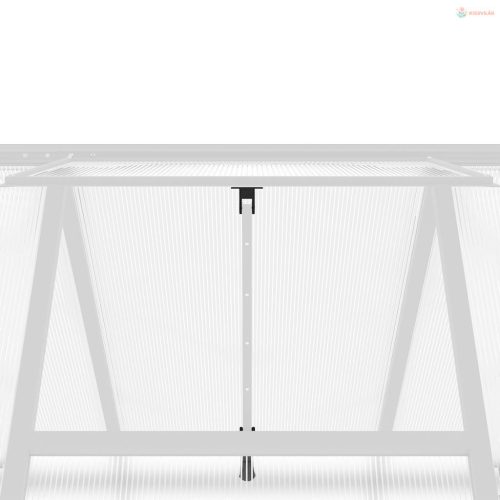 Ezüstszínű alumínium melegház alapvázzal 169 x 169 x 202 cm