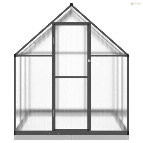 Antracitszürke alumínium melegház alapvázzal 169 x 169 x 202 cm