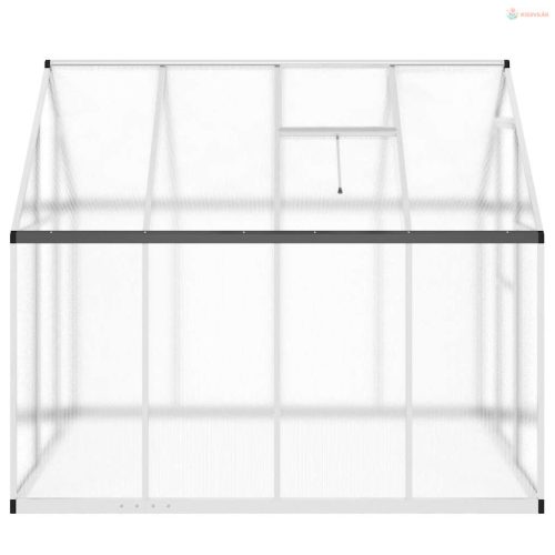 Ezüstszínű alumínium melegház alapvázzal 224 x 169 x 195 cm