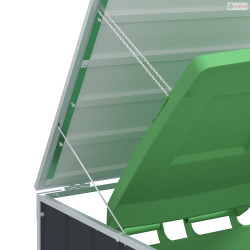 Antracit acél kerekes szemetes tároló dupla tárolókhoz 138 x 79 x 117 cm