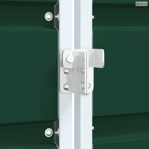 Zöld acél kerekes szemetes tároló 3 szemeteskukához 216 x 81 x 115 cm