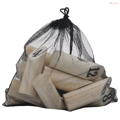 13 darabos tömör fenyőfa Kubb játékszett hordtáskával