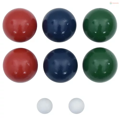 8 darabos tömör fenyőfa bocce golyószett hordtáskával