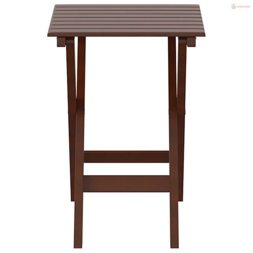 Barna tömör nyárfa összecsukható kisasztal