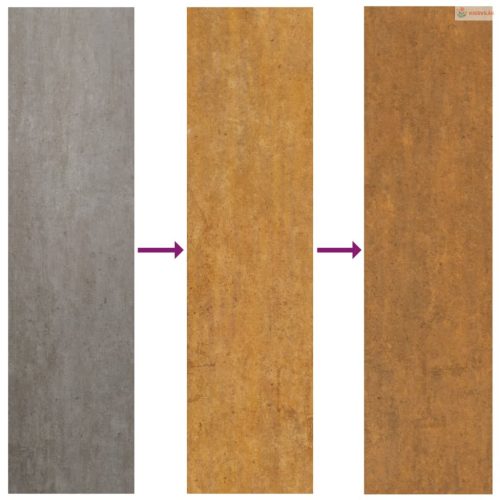 Időjárásálló acél kerti virágtartó 100,5x40,5x90 cm