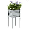Horganyzott acél kerti virágláda 45 x 45 x 88 cm