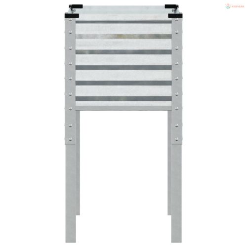 Horganyzott acél kerti virágláda 45 x 45 x 88 cm