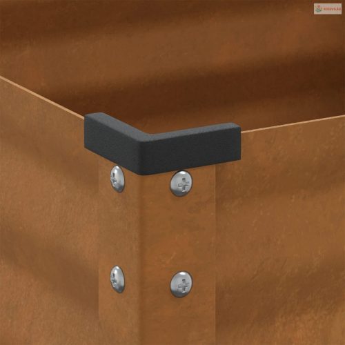 Kerti virágláda 45 x 45 x 88 cm időjárásálló acélból